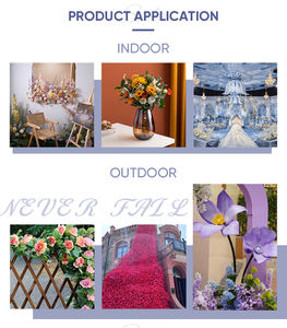 <span class=keywords><strong>Roses</strong></span> artificielles bleu glacé aux couleurs vives et populaires pour arrière-plan photo de café influenceur, fabriquées en Chine - Product Image 6