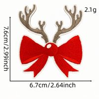 Patchs brodés de Noël à motif de dessin animé, thermocollants, à coudre, en tissu, vente en gros