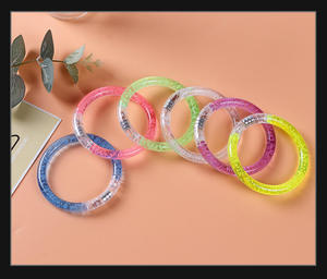 6 Braccialetti LED in Plastica Lampeggianti Luminosi per Bambini <span class=keywords><strong>e</strong></span> Adulti, Accessori per Feste di Compleanno <span class=keywords><strong>e</strong></span> Matrimoni che si Illuminano al Buio - Product Image 6