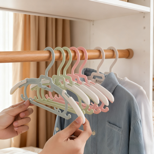 Space-Saving Adjustable Kids Clothes <strong>Hangers</strong> <strong>Multi</strong>-Color Durable Plastic <strong>Hangers</strong> for Children's Closet Organization 0-18Yrs - Product Image 5