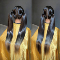 Wig Rambut Asli India HD Lace Front Tanpa Lem, Ukuran Kecil, Warna Kemerahan, Kutikula Tertata Rapi untuk Wanita Kulit Hitam