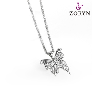 Collares con Colgante de Mariposa de Acero Inoxidable, Estilo Vintage Bohemio, Gótico, Punk, Joyería de Moda de Acero de Titanio para Hombres y Mujeres - Product Image 3