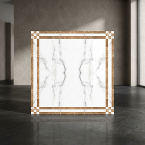 Golden White Digital Ceramic 3D Tiles 300x300mm Marble Terrazzo Office Floor Design - Product Image 1