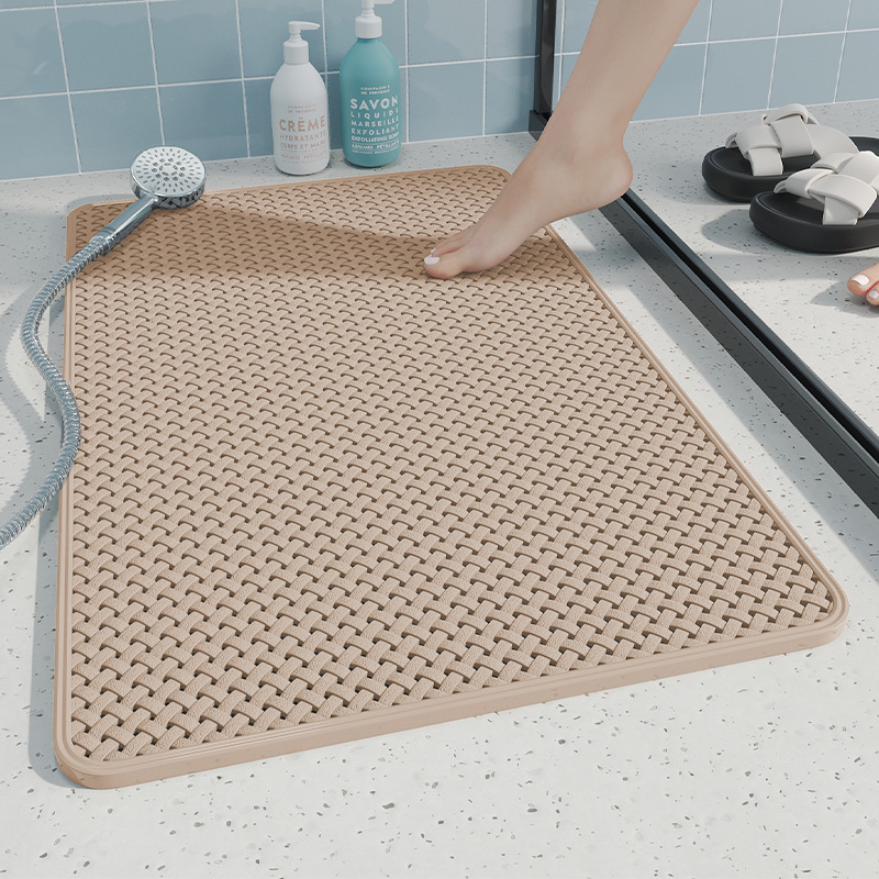 Shower mat - woven blue
