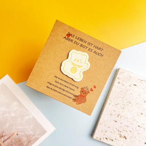 Cadeau de la Saint-Valentin, carte cadeau créative, ours en peluche en microfibre, câlin de poche, soutien émotionnel à distance, bricolage transfrontalier - Product Image 6