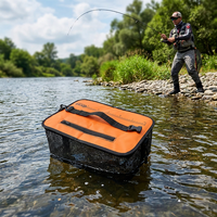 Cage à poissons flottante sur mesure à haute flottabilité avec couvercle, panier à poissons pliable avec règle
