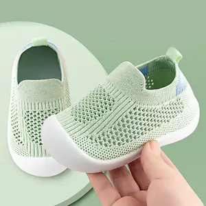 Spring And Summer Breathable Anti Slip Soft Soles Walking Shoes Newborn Baby Kids Light Shoes