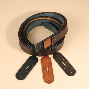 <span class=keywords><strong>Cintura</strong></span> in Pelle <span class=keywords><strong>da</strong></span> <span class=keywords><strong>Uomo</strong></span> Stile Americano, Design Classico Retrò, Materiale in Pelle Bovina Resistente, Accessorio di Moda per Business Casual - Product Image 2