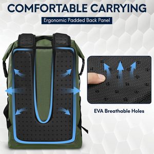 Free sample Oxford Waterproof Polyester Roll-Top Computer <b>Backpack</b> with Customized Large Capacity USB Zipper for <b>Business</b> School - Product Image 4