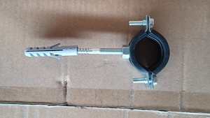 Klem Las M8 berlapis seng dengan karet PVC + baut + klem pipa baja tahan karat jangkar plastik dengan karet - Product Image 3