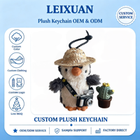 Kit de porte-clés en peluche pingouin en gros, pendentif de sac en peluche pingouin moelleux, porte-clés poupée de dessin animé pour cadeau et décoration de sac