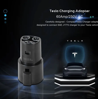 Adaptateur de charge J1772 vers Tesla Type 1 avec prise d'entrée/sortie pour Tesla Model 3/Y/S/X 60A 250V AC