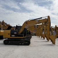 Excavatrice sur chenilles d'occasion CAT 312D2L de 12 tonnes avec godet standard de 0,53 m³ pour travaux sur sites résidentiels destinée aux entrepreneurs mondiaux