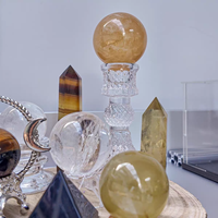 RURU RuAir Sphère de cristal naturel écologique, pierre précieuse gravée, boule énergétique, Fengshui, ornement DIY, décoration intérieure