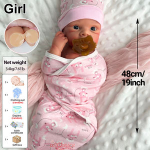 1 :1 실물 크기 다시 태어난 실리콘 아기 현실적인 피부 질감 19 인치 베티 소녀 인형 영화 수준 모델 OEM 서비스 가능 - Product Image 4