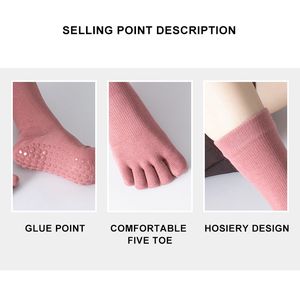 <span class=keywords><strong>Calcetines</strong></span> de Yoga <span class=keywords><strong>con</strong></span> punta separada para mujer de alta calidad, <span class=keywords><strong>Calcetines</strong></span> antideslizantes personalizados para tripulación, 5 <span class=keywords><strong>dedos</strong></span>, <span class=keywords><strong>calcetines</strong></span> de Pilates, <span class=keywords><strong>calcetines</strong></span> de algodón de Yoga personalizados - Product Image 4