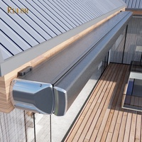 Auvent rétractable électrique automatique intelligent, autoportant, protection contre le soleil et la pluie, jardin, patio, auvent motorisé à bras pliants en aluminium