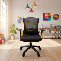 Chaise ergonomique moderne à dossier bas, pivotante et réglable en hauteur, en maille, pour la maison, le bureau, le salon, l'hôpital, l'atelier