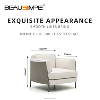 Fauteuil chaise longue en tissu de luxe minimaliste moderne Shelley pour hôtel, salon, chambre, appartement, villa