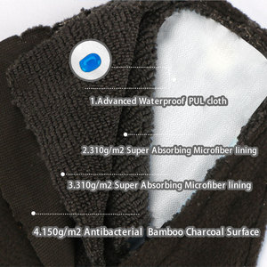 <span class=keywords><strong>ChuHan</strong></span>-compresas sanitarias reutilizables para mujer, algodón de bambú, higiene femenina - Product Image 3