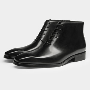 Mid-top Leather Shoes 2026 Men's Leather <b>Boots</b> British Trend Men's <b>Boots</b> Business Formal Dress Shoes for Men - Product Image 4