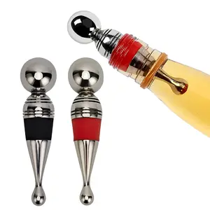 Üst satıcı aksesuarları kişiselleştirilmiş Metal stoper özel tasarım kendi Logo paslanmaz çelik boş şarap şişesi stoper
