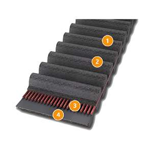 Courroie <span class=keywords><strong>de</strong></span> distribution à double denture avec guide <span class=keywords><strong>de</strong></span> courroie, en <span class=keywords><strong>PVC</strong></span> <span class=keywords><strong>de</strong></span> qualité alimentaire, pas <span class=keywords><strong>de</strong></span> 10 mm, épaisseur <span class=keywords><strong>de</strong></span> 4,0 mm, personnalisable, Jingtian - Product Image 2