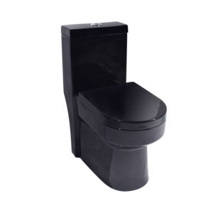 Kit de cerámica más vendido, juego de inodoro y <span class=keywords><strong>fregadero</strong></span> alargado para adultos, inodoro de una pieza de lavado de baño negro combinado para el mercado americano - Product Image 2