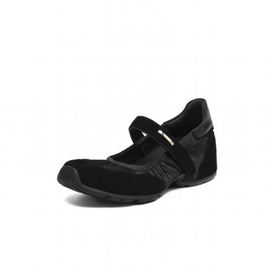 Chaussures plates décontractées en cuir véritable pour femmes, style rétro, bout rond, semelle souple, à bride unique, antidérapantes, avec talon compensé discret - Product Image 1