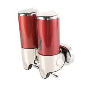 Wall Mounted Bathroom <b>Shampoo</b> <b>Dispenser</b> Double Liquid Soap <b>Dispenser</b> Holder Soap Head <b>Shower</b> Liquid <b>Dispenser</b> Container - Product Image 2