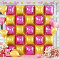 Ballons carrés en aluminium couleur crème, 25 pièces, double face, kaki, abricot, beige mat, nude, pour décoration de fête d'anniversaire bohème