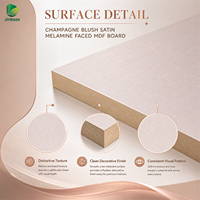 Panneau MDF mélaminé Jinbase 18 mm, rose champagne mat E0 1220x2440 mm, panneau de fibres à densité moyenne mélaminé pour meubles