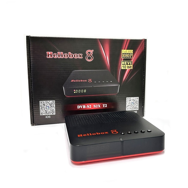H.265 Satellite Receiver DVB-T2 DVB-S2 Combo Hellobox 8 Built-in WiFi Support Auto Powervu Biss IPTV CCCam Scam+