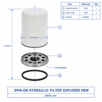 Filtres à huile hydraulique en promotion 6005028192 P764259 SH62035 pour moteurs d'excavatrices et machines de construction