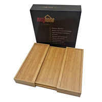 Boîte de rangement extensible en bambou pour tiroir, organisateur de couverts moderne et simple, compartiments pour couteaux de cuisine à domicile