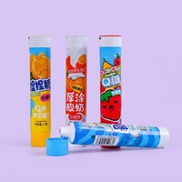 Tube de dentifrice cylindrique personnalisé en aluminium-plastique, 45 ml, 12,7-35 mm, avec bouchon à vis, impression UV, vente en gros