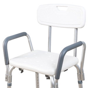 Shower Chair With <b>Backrest</b> And Armrests Aluminum Alloy KY961L For Elderly And Disabled - Product Image 3