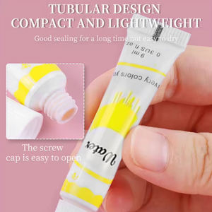 Panwenbo 9ml 12 couleurs Art professionnel <span class=keywords><strong>acrylique</strong></span>/verre/affiche/tissu/aquarelle dessin peinture pour artiste peinture - Product Image 4