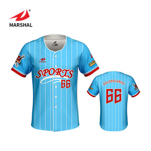 Men baseball clothing collar no brand baseball uniform tops - Product Image 4