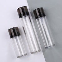 Flacon pulvérisateur cosmétique de luxe sans air en PET rond de 50 ml/80 ml/100 ml avec pompe et brume fine, flacons vides pour la vente en gros