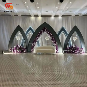 Arco de acrílico Triangular suave, pilares de puerta de acrílico, arco de flores, telón de fondo, arco de boda, accesorios de decoración de escenario - Product Image 1