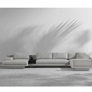 Canapé modulaire moderne de grande taille, sections d'angle droite, revêtement en tissu, 3 pièces, canapé sectionnel avec chaise longue pour salon, hôtel - Product Image 2