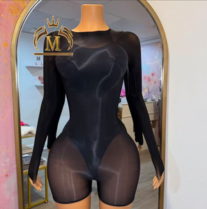 Nuovi Arrivi: Body Sexy da Donna + Tute in Rete Trasparente, Set <span class=keywords><strong>2</strong></span> Pezzi, Jumpsuit Aderenti Sexy da Club per Donne 2026 - Product Image 3