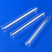 Tube en silice fondue haute pureté HaiChuan JGS2, verre de laboratoire en quartz transparent, utilisation haute température 1100°C, paroi polie 0,3-30 mm