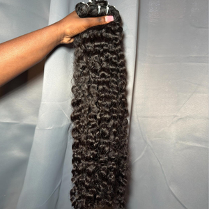Extensions de cheveux humains en vrac, bruts, bouclés et ondulés, non-Remy, à <span class=keywords><strong>double</strong></span> trame, fabriquées à la machine, origine Cambodge - Product Image 1
