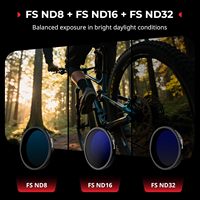 Kit de filtres ND pour Osmo Action 5 Pro/4-5411 |   Lot de 5 CPL+FS ND8/ND16/ND32+Coque en silicone pour objectif à fixation rapide Polarisant Neutre