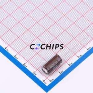 Condensateur électrolytique en aluminium à montage traversant DHG025M477G150S1AA, montage traversant, D8xL15mm 470uF 20% 25V 968mA-100kHz - Product Image 2