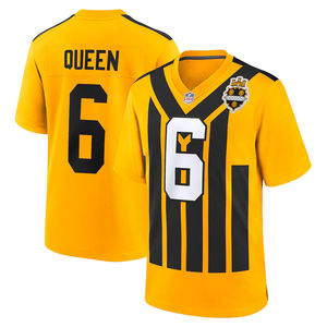 Jersey Alternatif Emas Pittsburgh 2025, Kaos Sepak Bola Amerika Model Throwback 1933, Seragam Pemuda Bordir Jahit Custom dengan Logo - Product Image 3