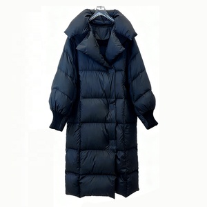 <span class=keywords><strong>Manteau</strong></span> long d'hiver pour femme Boying, nouveau modèle, minimaliste, élégant, épais, ample, au-dessus du genou, tendance, chaud, en PU teint, à simple boutonnage - Product Image 3