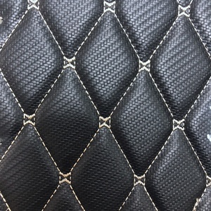 Tissu en PVC brodé avec différentes coutures, PVC matelassé, simili cuir pour la sellerie automobile - Product Image 2